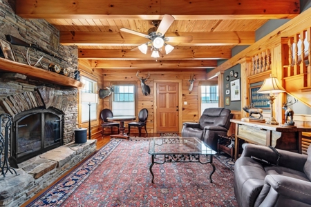 Modern Log Home on 125+ Acres Bordering National Forest - image 13