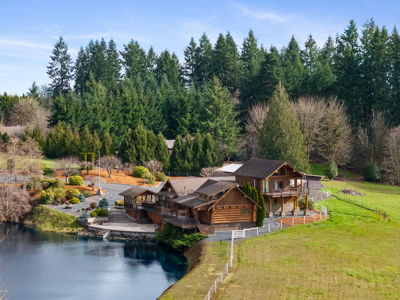 Chehalis Log Estate with Private Lake on 21+ Acres - image 9