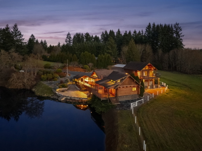 Chehalis Log Estate with Private Lake on 21+ Acres - image 2