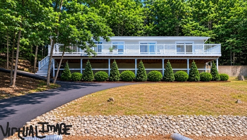 Virtual Landscaping presents the home softly surrounded by nature's beauty