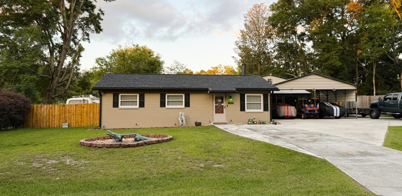 Block Home with Huge Garage, Storage, Paved & Covered Parking