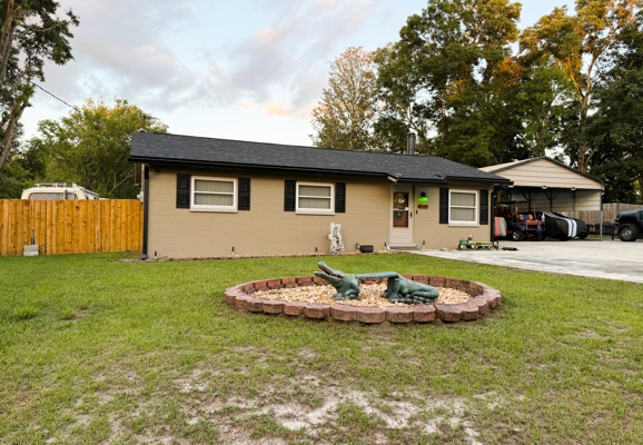 Block Home with Huge Garage, Storage, Paved & Covered Parking