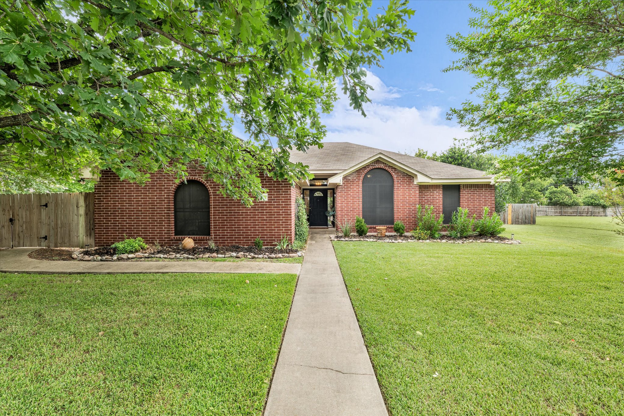 Font of home with red brick