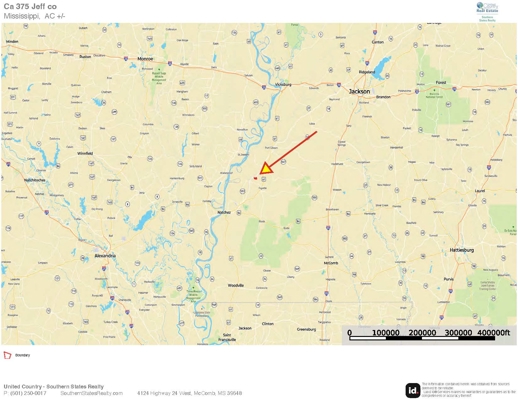 375± Acres in Jefferson County, MS Near Natchez Trace