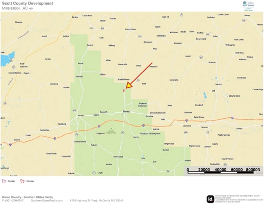 Highway 35 Land for Sale, Forest, Scott County MS