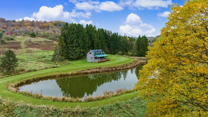 95.02-Acre Premier Whitetail Hunting Estate with Log Cabin, Pond