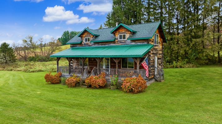 95.02-Acre Premier Whitetail Hunting Estate with Log Cabin, Pond