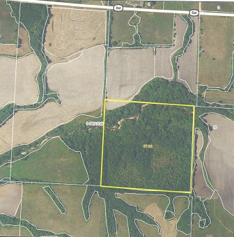 Aerial Map - Acreage Outlined