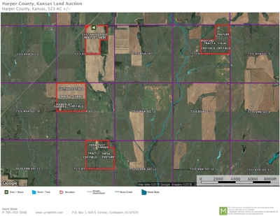 523 Acres of Hunting, Pasture, Crop & CRP Land in Kansas