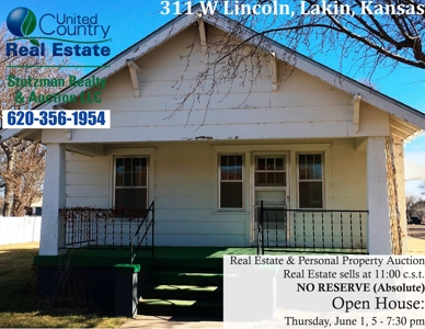 ABSOLUTE  AUCTION - RESIDENCE and ESTATE, LAKIN, KANSAS - image 1